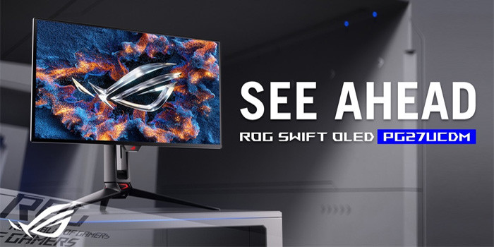 TNC Store Màn Hình Asus ROG Swift OLED PG27UCDM 27 Inch/ 4K/ OLED/ 240Hz/ 0.03ms