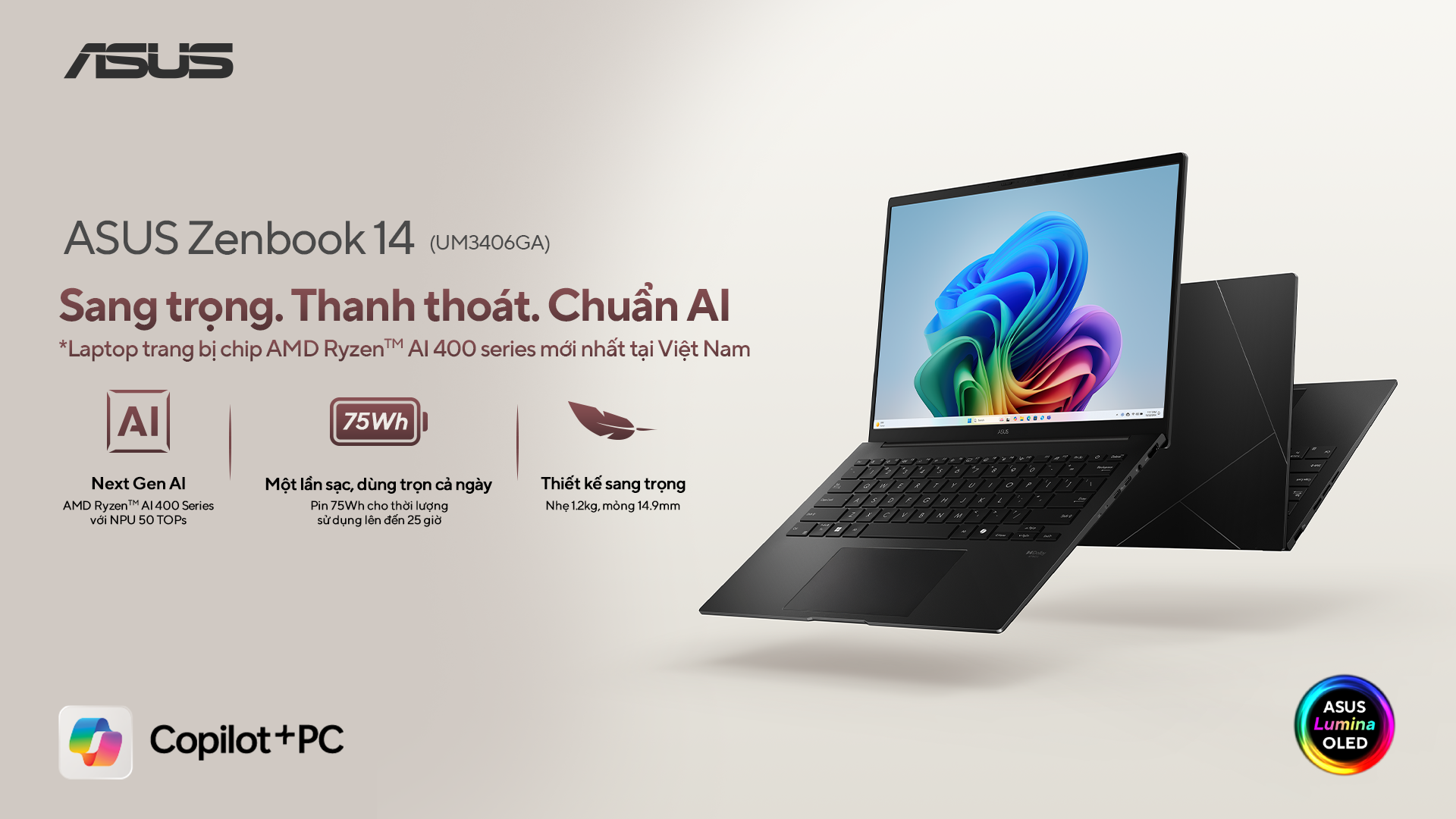 ASUS giới thiệu loạt laptop dùng chip Ryzen AI 400 Series đầu tiên tại Việt Nam- Ảnh 2.