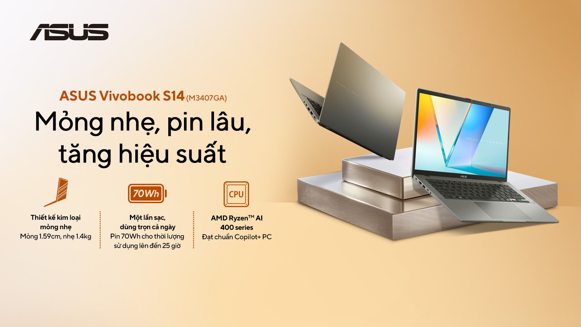 ASUS giới thiệu loạt laptop dùng chip Ryzen AI 400 Series đầu tiên tại Việt Nam- Ảnh 1.